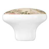 Whimsistische Viktorianische Rose Keramikknauf (Seitenansicht)