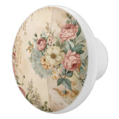 Whimsistische Viktorianische Rose Keramikknauf (Rechts)