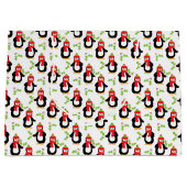 Whimsistische Weihnachtspinguine Große Geschenktas Große Geschenktüte (Vorderseite)
