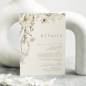 Whimsistische Wildblume | Angaben zu Elfenbein Begleitkarte