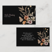 Whimsistische Wildblume blüht florales botanisches Visitenkarte (Vorne/Hinten)