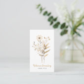 Whimsistische Wildblume blüht Visitenkarte (Stehend Vorderseite)