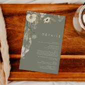 Whimsistische Wildblume | Details zur Seite Begleitkarte