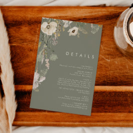 Whimsistische Wildblume | Details zur Seite Begleitkarte