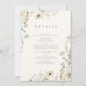 Whimsistische Wildblume Einfache Sage Grün in eine Einladung (Rückseite)