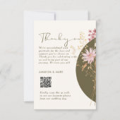 Whimsistische Wildblume Frühjahr Sommer Herbst Dankeskarte (Vorderseite)