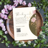 Whimsistische Wildblume Frühjahr Sommer Herbst Dankeskarte