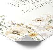 Whimsistische Wildblume | Ivory Unplugged Zeremoni Poster (Ecke)