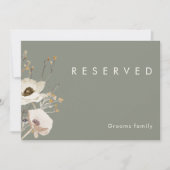 Whimsistische Wildblume | Sage Green Resered Sign (Vorderseite)