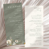 Whimsistische Wildblume | Sage Green Wedding Progr Programm