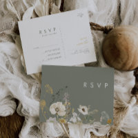 Whimsistische Wildblume | Sage Green Wedding RSVP