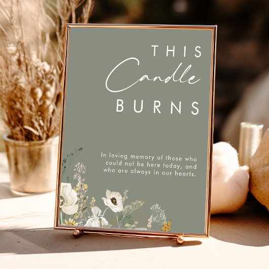 Whimsistische Wildblume | Sage This Candle Burns Poster
