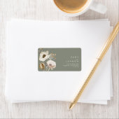Whimsistische Wildblume | Sage Wedding RSVP-Adress Adressaufkleber (Insitu)