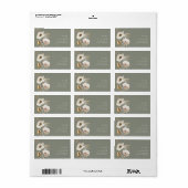 Whimsistische Wildblume | Sage Wedding RSVP-Adress Adressaufkleber (Vorne)