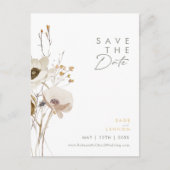 Whimsistische Wildblume Save the Date Postkarte (Vorderseite)