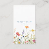 Whimsistische Wildblume Social Media Visitenkarte (Vorderseite)