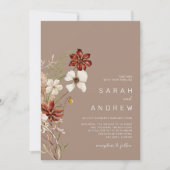 Whimsistische Wildblume | Trockene Blume Hochzeit Einladung (Vorderseite)