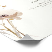 Whimsistische Wildblume | Unterschrift für Elfenbe Poster (Ecke)