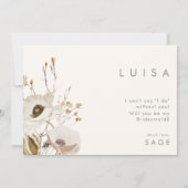 Whimsistische Wildblume | Vorschlag von Sage Bride Einladung (Rückseite)