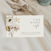 Whimsistische Wildblume | Website-Karte für Elfenb Begleitkarte