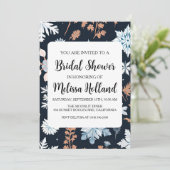 Whimsistische Wildblumen WinterBrautparty Einladung (Stehend Vorderseite)