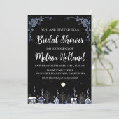 Whimsistische Wildblumen WinterBrautparty Einladung (Stehend Vorderseite)