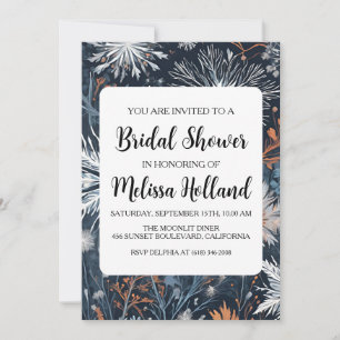 Whimsistische Wildblumen WinterBrautparty Einladung