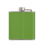 Whimsistischer Impressionist Floral Frog Green Blu Flachmann (Rückseite)