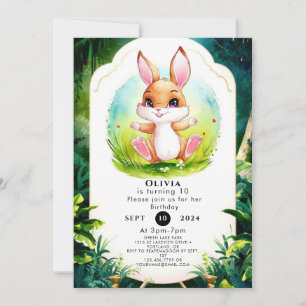 Whimsiswald Bunny Birthday Einladung