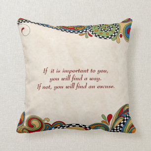 Whimsy Affirmation Pillow am Checkerboard Kissen