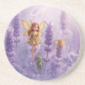 Whimsy Among the Purple Blooms Getränkeuntersetzer (Vorne)