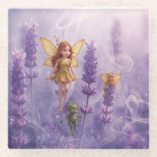 Whimsy Among the Purple Blooms Glasuntersetzer