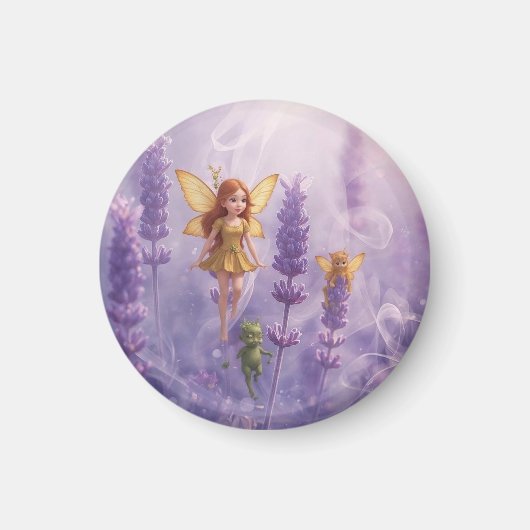 Whimsy Among the Purple Blooms Magnet (Vorne)