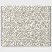 Whimsy Anemones Soft Gray Wrapping Paper Geschenkpapier (Flach)