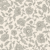 Whimsy Anemones Soft Gray Wrapping Paper Geschenkpapier