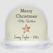 Whimsy Best Teacher Watercolor Sweets Fairy House Schneekugeln (Rückseite)