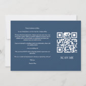 Whimsy Bliss Blue Jeans Inspired Photo QR Save The Date (Rückseite)