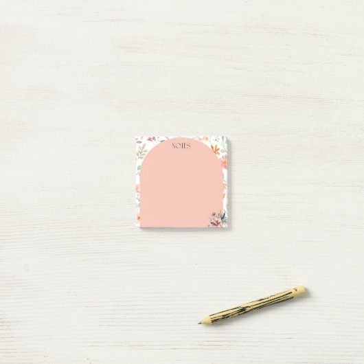 Whimsy Bloom Arch Notes Post-it Klebezettel (Auf Schreibtisch)