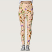 Whimsy Bloom Floral Butterfly Pattern Leggings (Vorderseite)