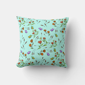 Whimsy Bloom Floral – Handgezeichnete Botanik Kissen