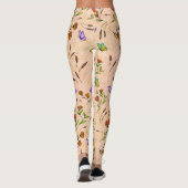 Whimsy Bloom Floral Schmetterlingsmuster Leggings (Rückseite)
