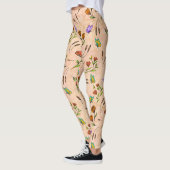 Whimsy Bloom Floral Schmetterlingsmuster Leggings (Links)