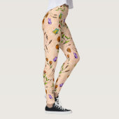 Whimsy Bloom Floral Schmetterlingsmuster Leggings (Rechts)