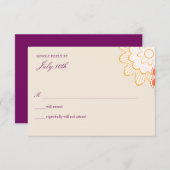 Whimsy Bloral Hochzeit Rsvp Karten (Vorne/Hinten)