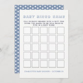 Whimsy Blue Elephant | Baby Shooter Bingo Game Einladung (Vorne/Hinten)