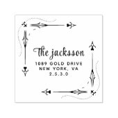 Whimsy Botanischer Familienname und Rücksendeadres Permastempel (Design)