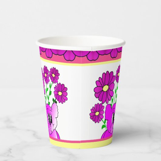 Whimsy Bright Pink Pappbecher (Rechts)