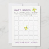 Whimsy Bunny Rabbit Baby Dusche Bingo Spiel Einladung (Vorderseite)