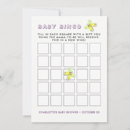Whimsy Bunny Rabbit Baby Dusche Bingo Spiel Einladung