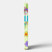 Whimsy Butterfliegen auf grünem Individuelle Name Case-Mate iPhone Hülle (Rückseite / Links)